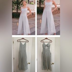 Gal Meets Glam Tate Mint Gingham Jumpsuit
